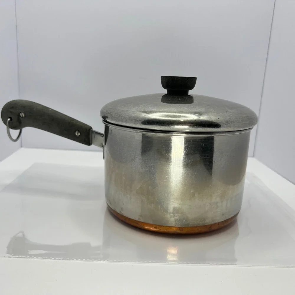 Revere Ware Saucepan Pot Kitchen 7in Copper Stainless Steel 22072609 USA Made